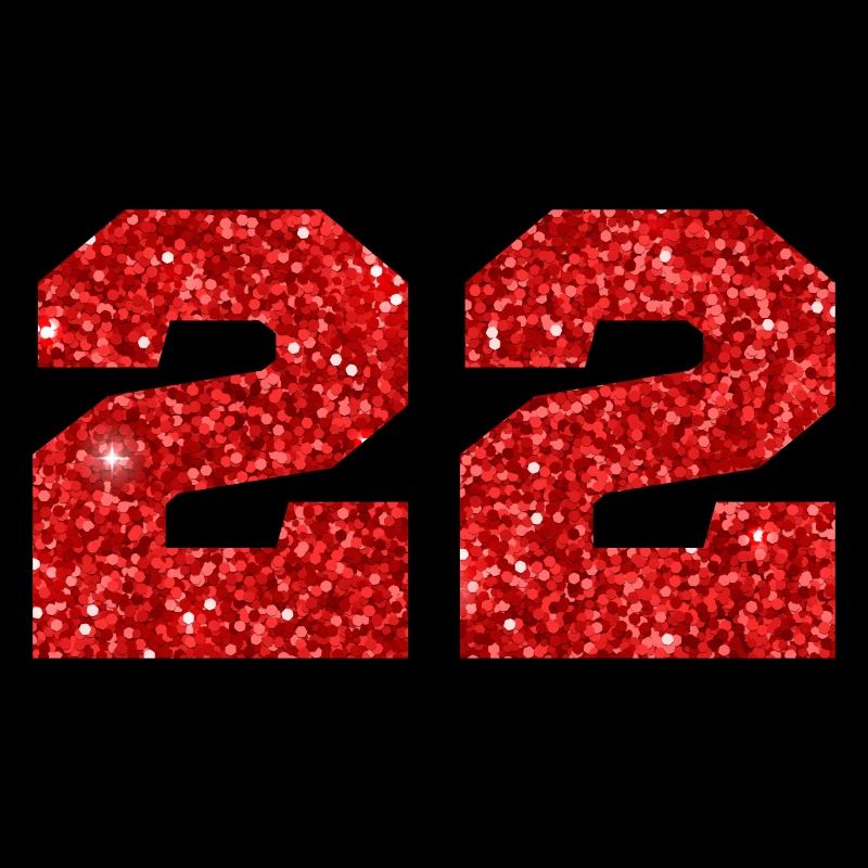 Nummer 22 Roter Glitzer - 22. Jahrestag