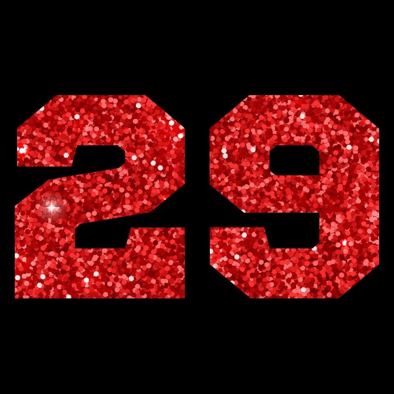 Nummer 29 Roter Glitzer - 29-jähriges Jubiläum