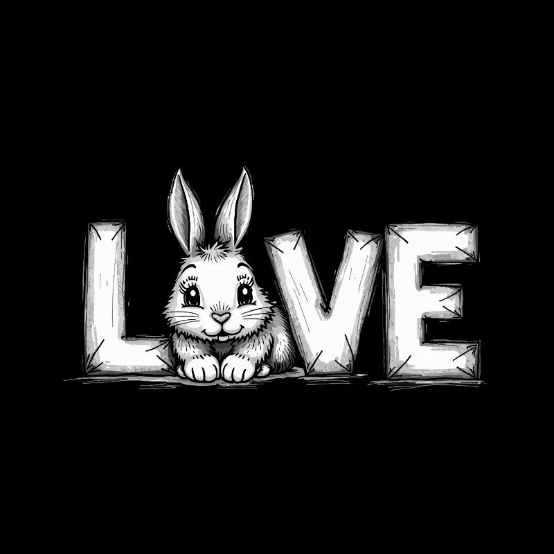 Cute bunny with LOVE – Perfect for Easter & Love