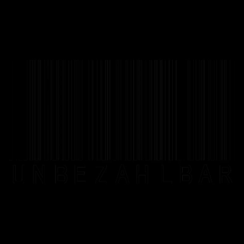 Barcode "Unbezahlbar" schwarz
