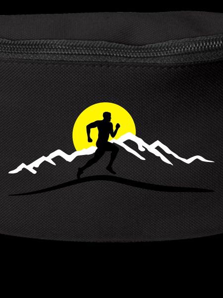 Running, Runner & Mountains & Sun
