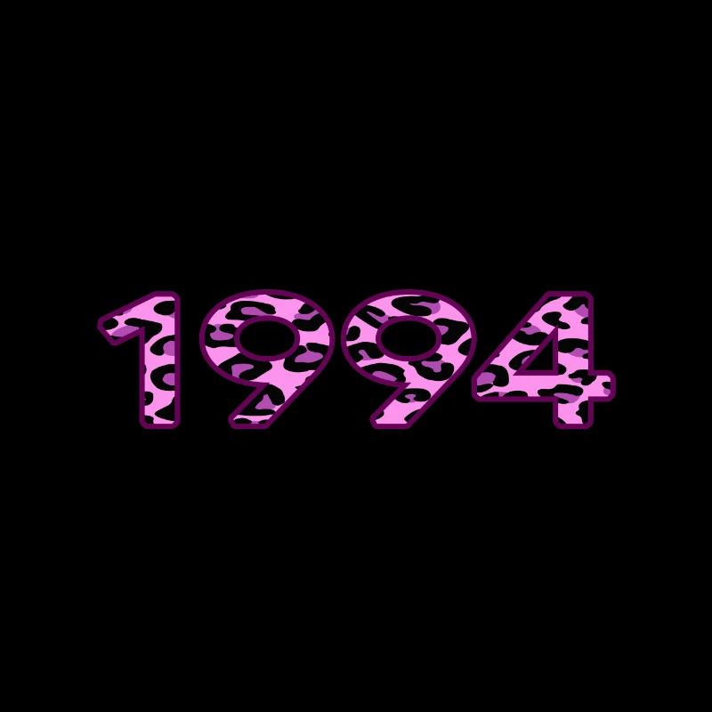 1994 birthday barcode pink leopard retro party
