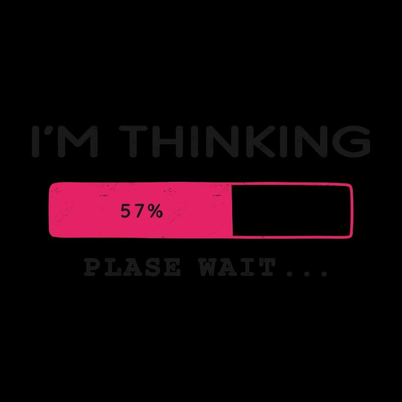 I'm thinking, please wait, Progress bar
