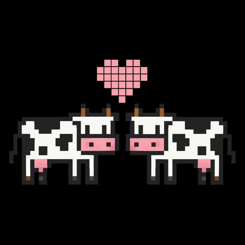 Cow Pixel Love