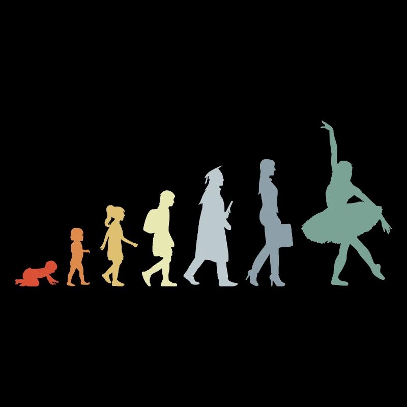 Évolution du danseur de ballet vintage
