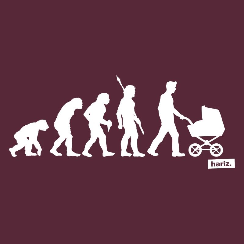 Papa Evolution HARIZ Papa Vatertag Geschenk
