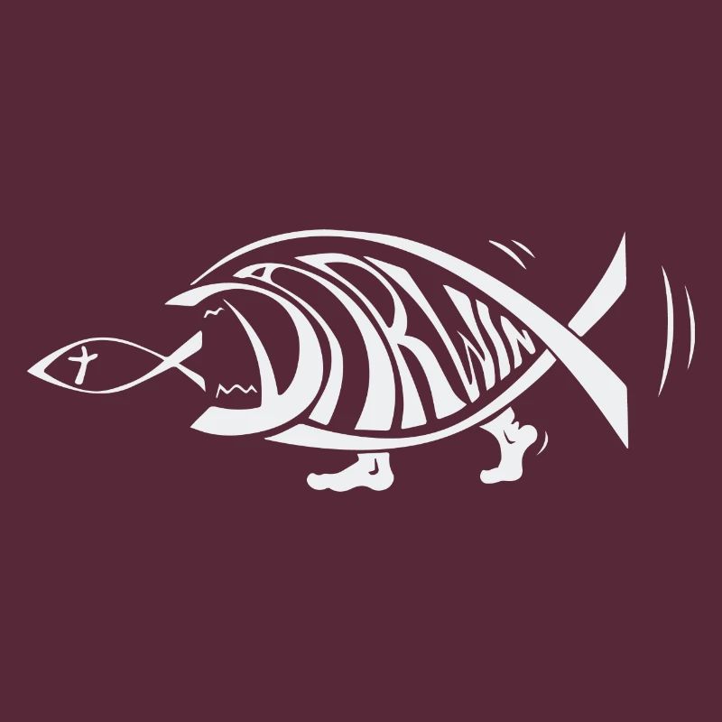 Darwin Fish Eating Jesus Fish Funny Evolution