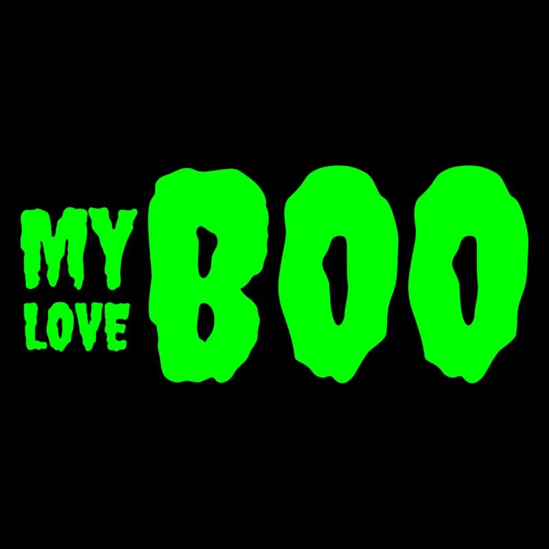 Conception de texte d’anniversaire vert audacieux 'My Love'