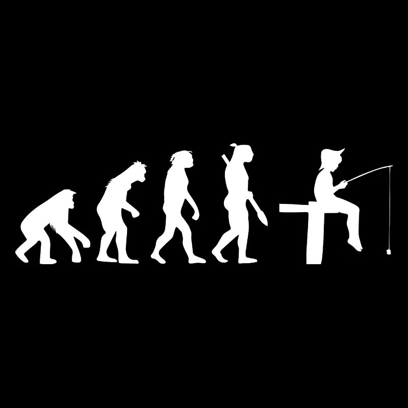Angeln Kind Evolution Geschenk