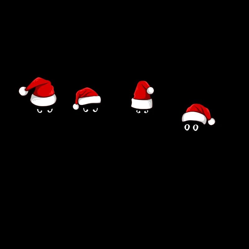 Chat noir à Noël