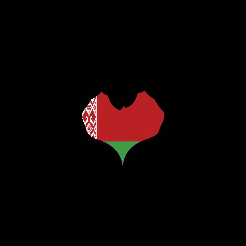 Biélorussie drapeau forme de coeur