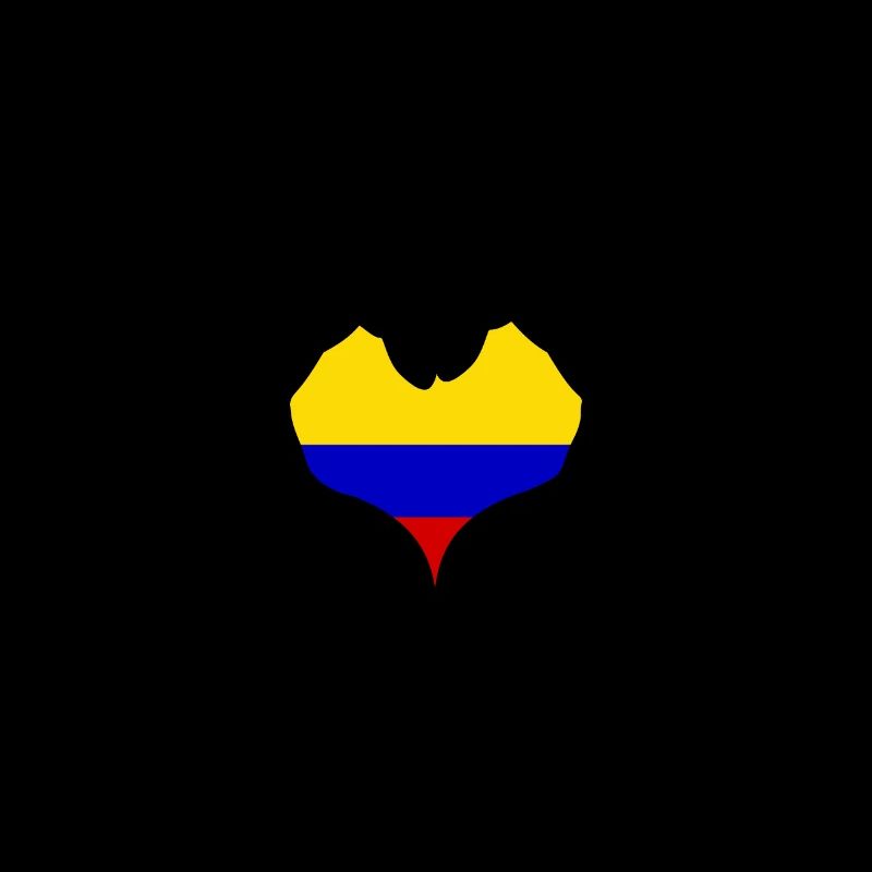 Kolumbien Flagge Herzform