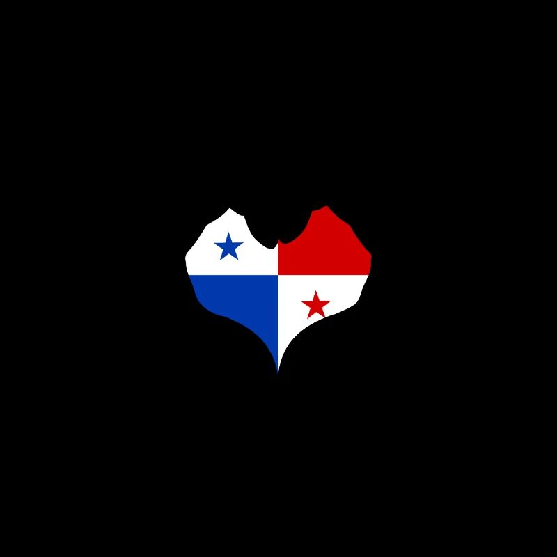 Drapeau du Panama en forme de coeur