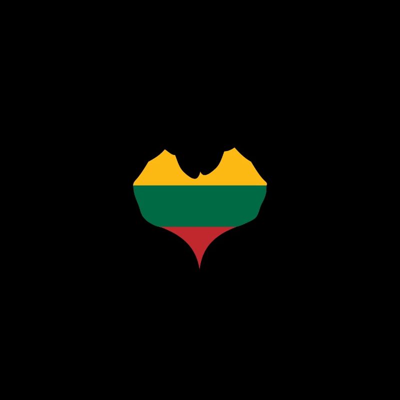 Lithuania Flag Heart Shape