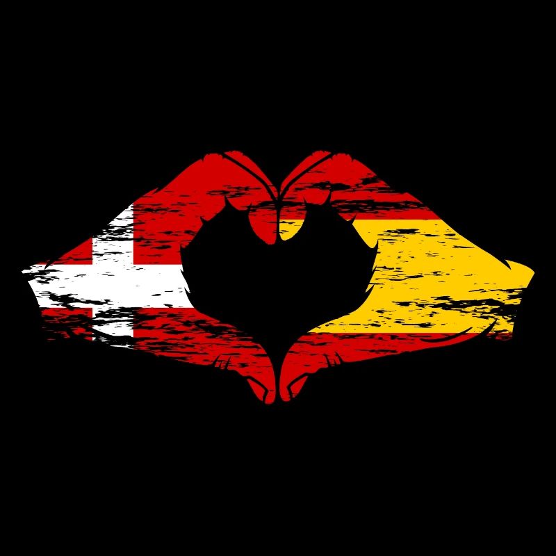 Danemark Espagne forme de coeur avec les mains utilisées