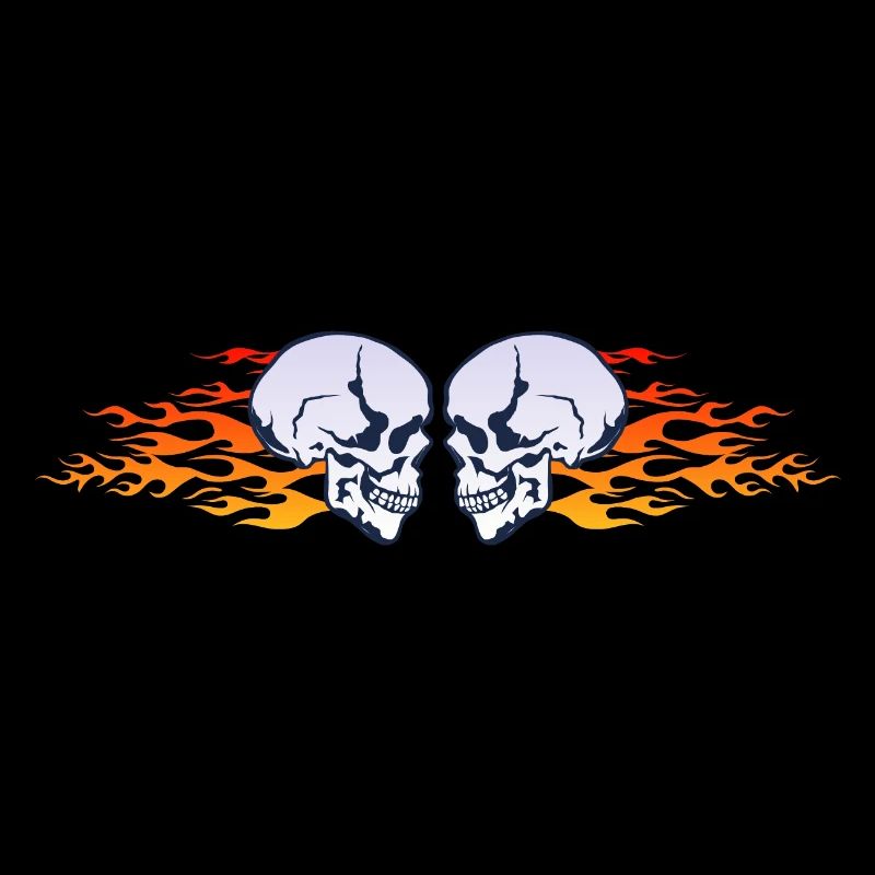 skull skull flame flame flame