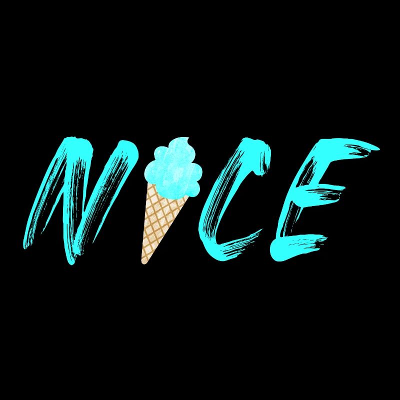 nice hellblau Eis Waffel Eistüte cool Eiscreme