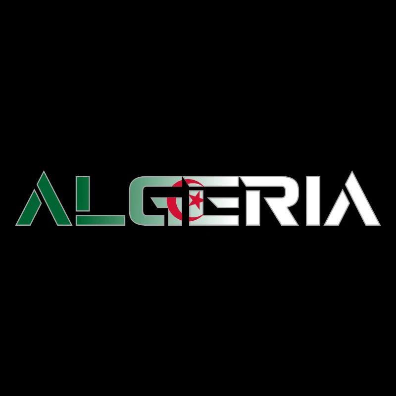 Lettrage Pays - ALGERIA - Drapeau Algérie