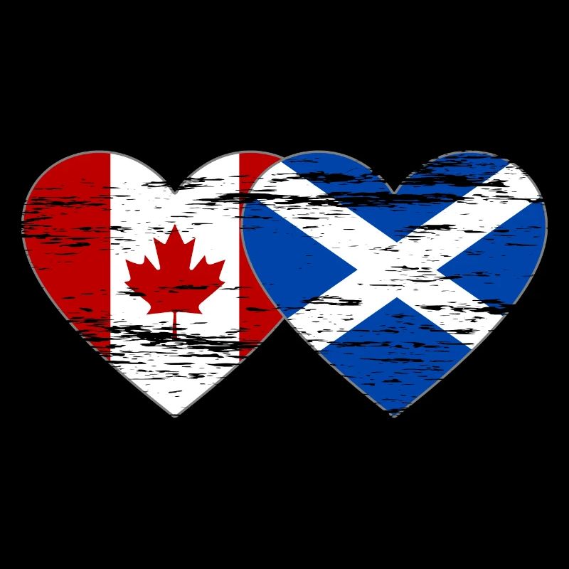 Canada Ecosse drapeau coeur utilisé