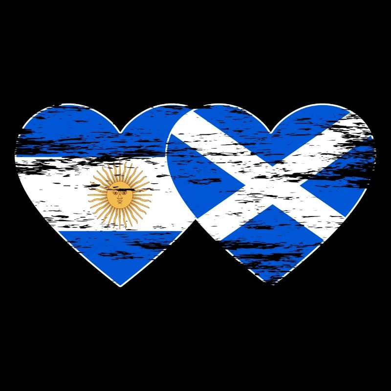 Drapeau de l’Ecosse de l’Argentine Coeur Utilisé