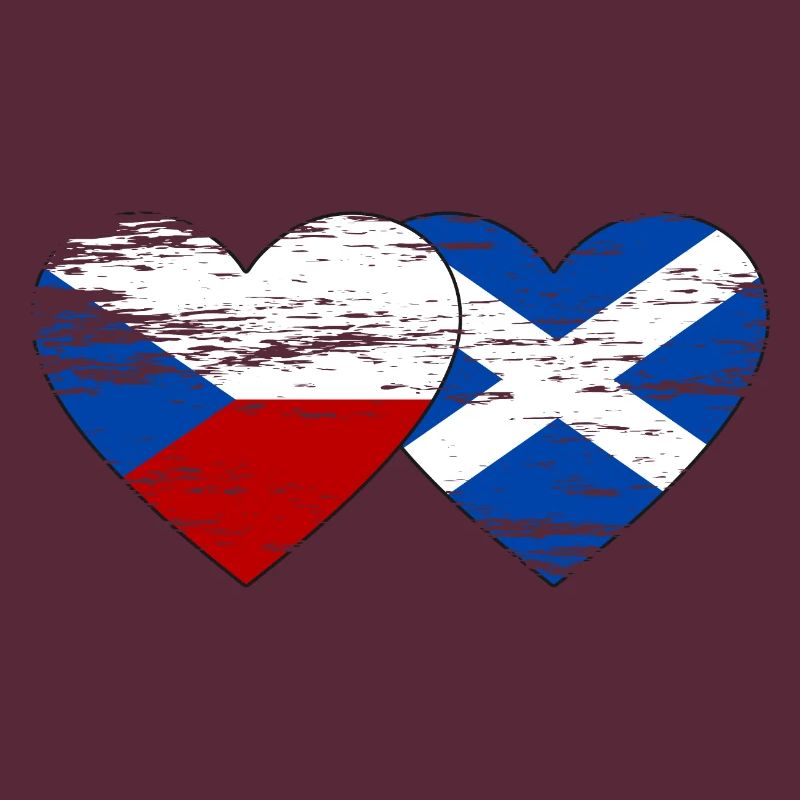 République tchèque Ecosse drapeau coeur utilisé
