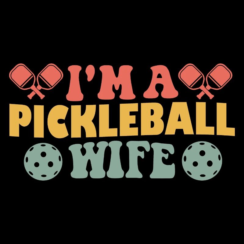 Ich bin eine Pickleball-Ehefrau Vintage Groovy