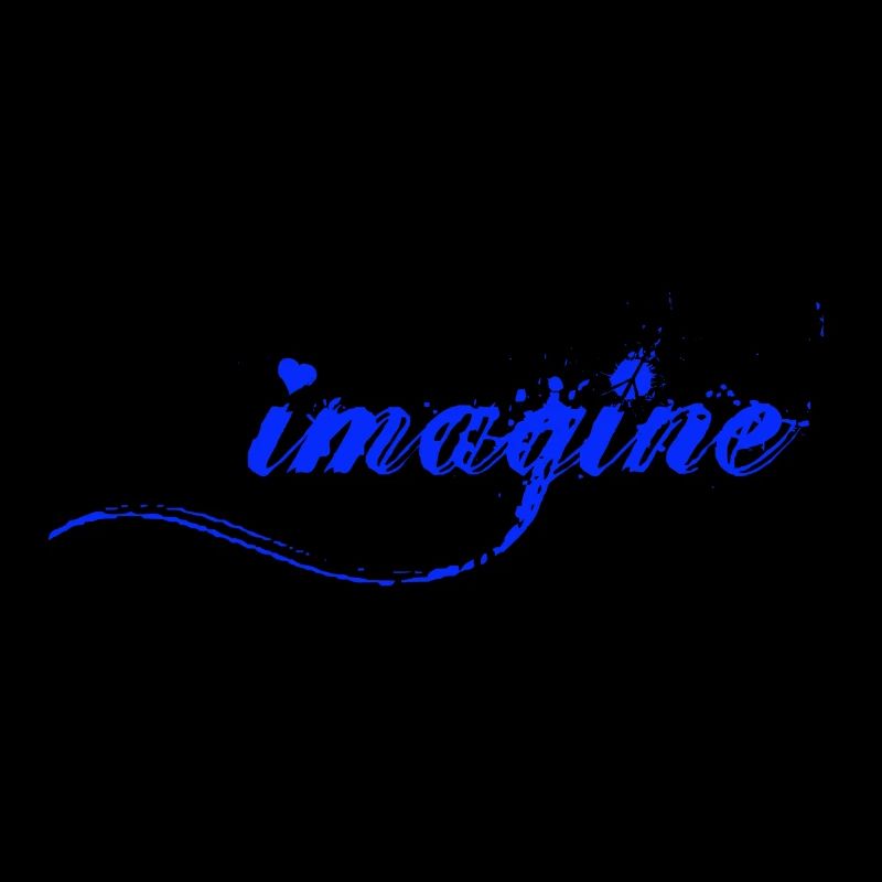 Imaginez des éclats bleus de lettres en couleur