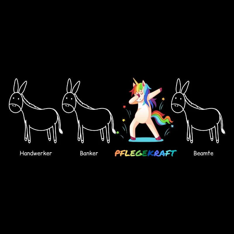 PFLEGEKRAFT Einhorn Beruf Besonders Einzigartig