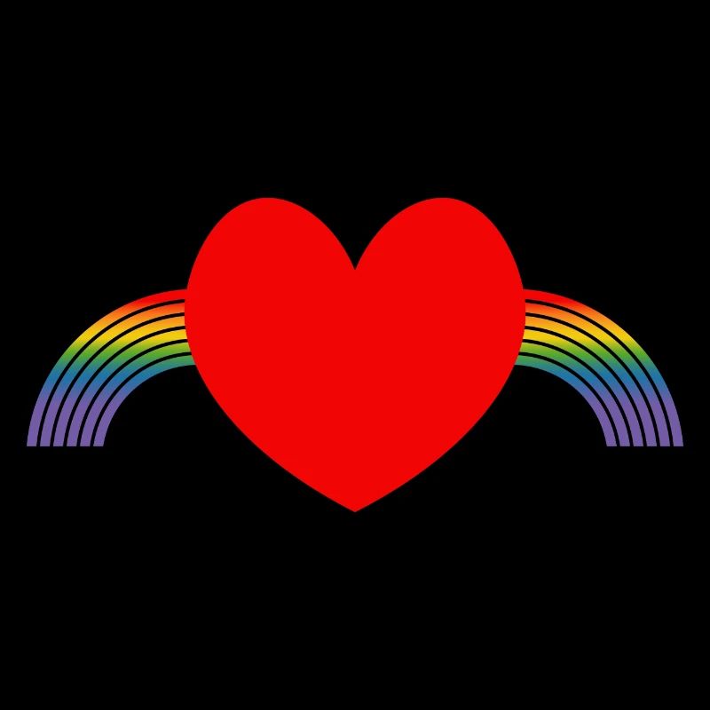 Rainbow pride heart