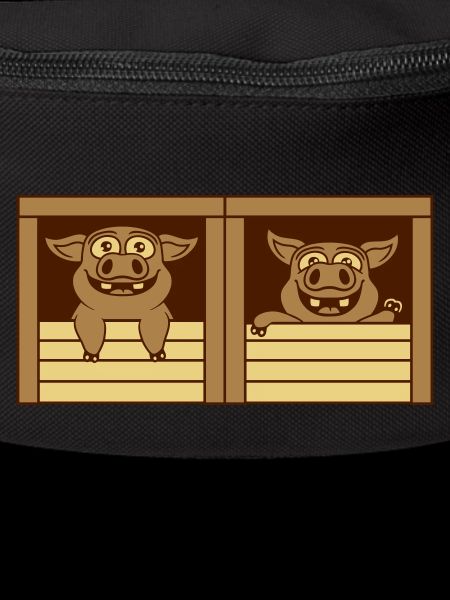 2 Comic Stable Pigs