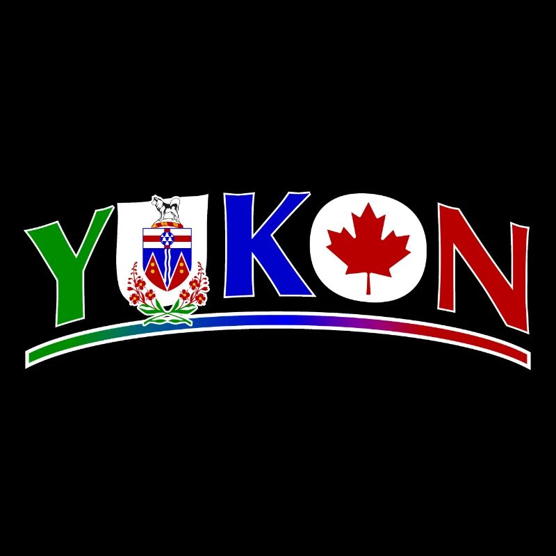 YUKON Staat mit Flagge