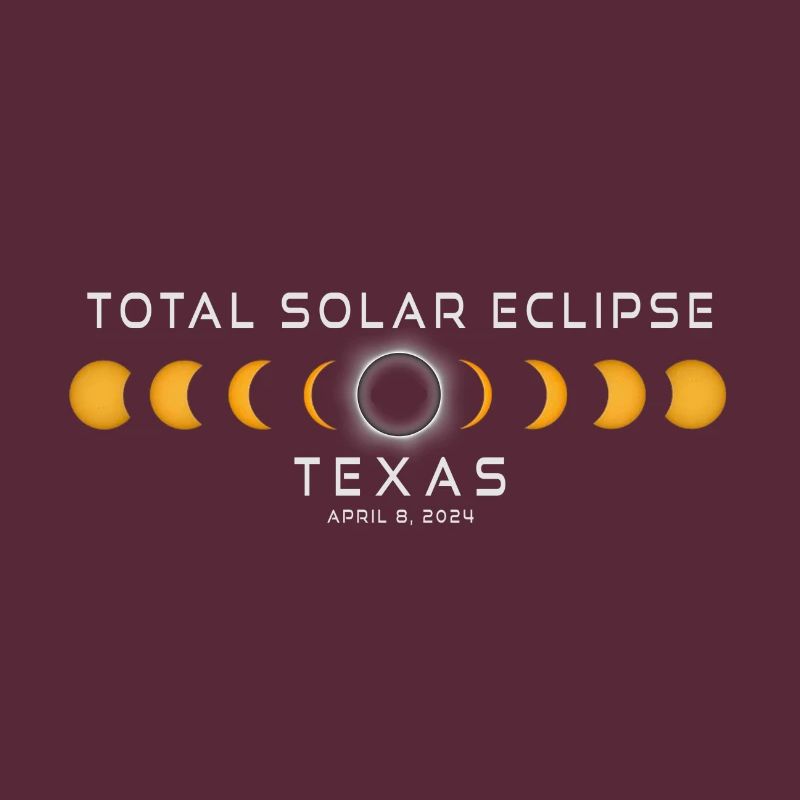 Texas Solar Eclipse 2024 April 8 Souvenir