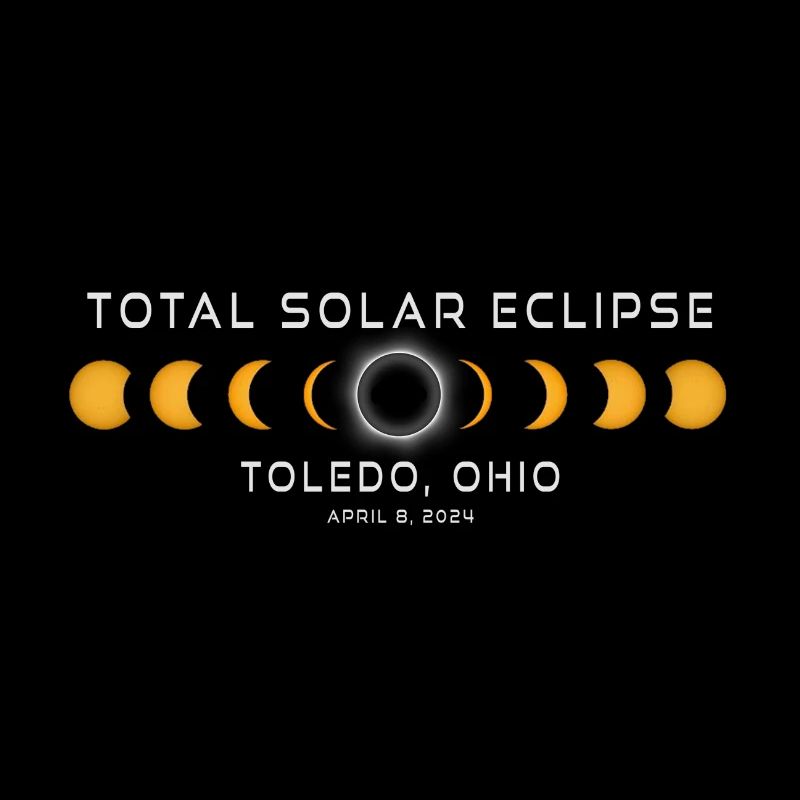 Toledo Ohio Solar Eclipse 2024 8 avril Souvenir
