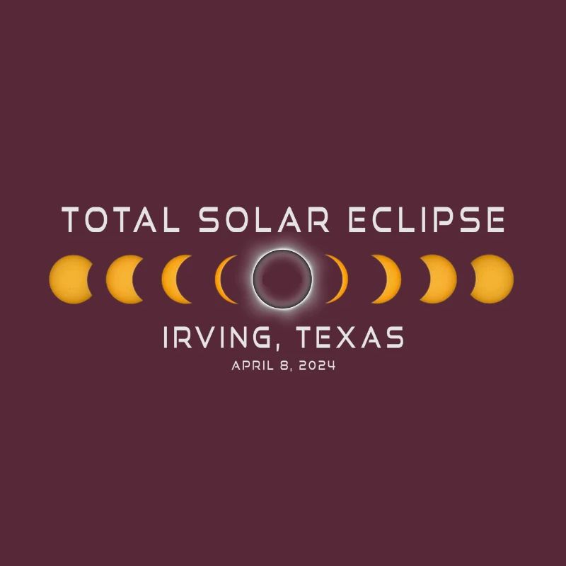 Irving Texas Solar Eclipse 2024 8 avril Souvenir