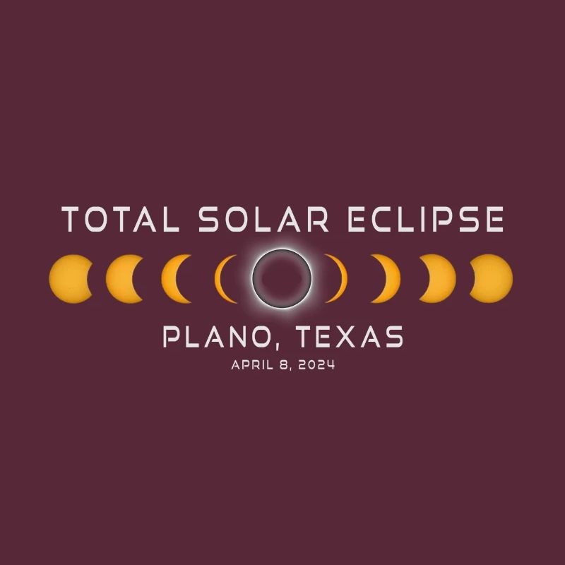 Plano Texas Solar Eclipse 2024 April 8 Souvenir