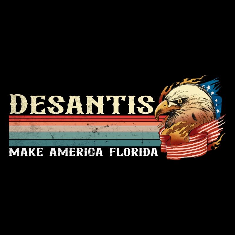 Vintage Distressed Desantis 2024 Election