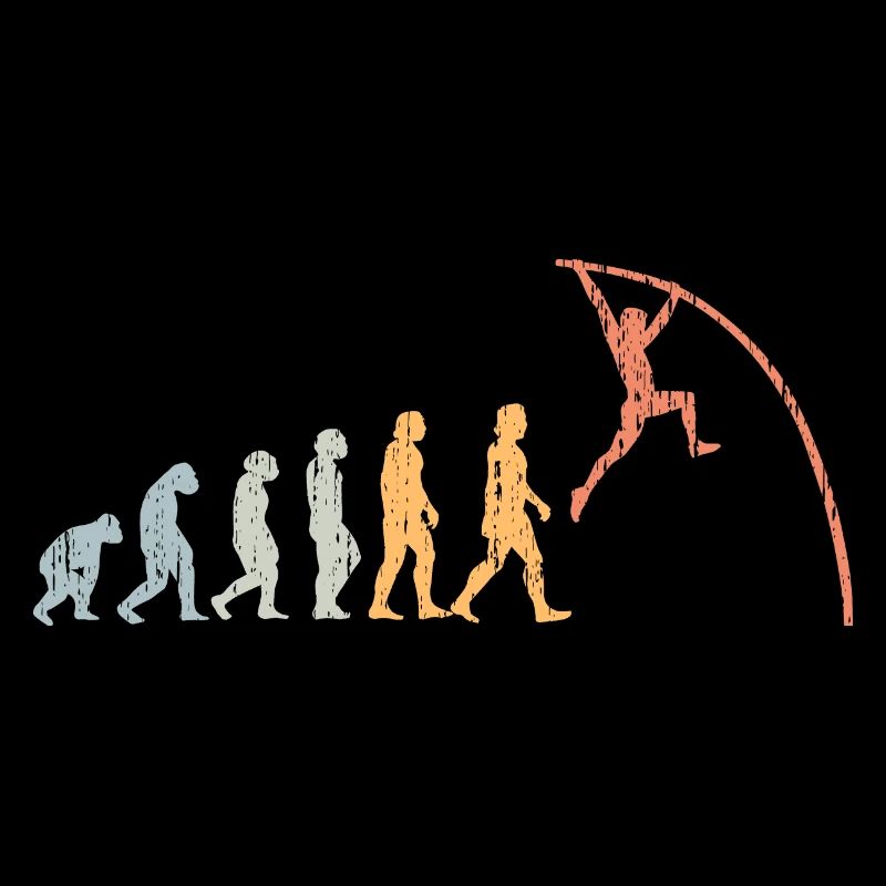 Vintage Pole Vault Human Evolution For A Pole