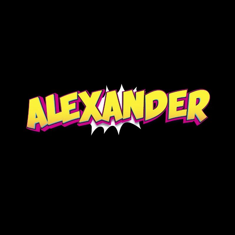 Alexander benutzerdefinierter Name Comic-Stil Pop-Art,