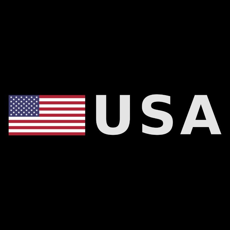 ÉQUIPE États-Unis Drapeau américain devant la police de caractères
