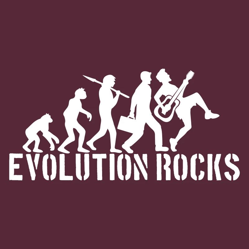Evolution Rocks Guitars Music Playing Guitarist