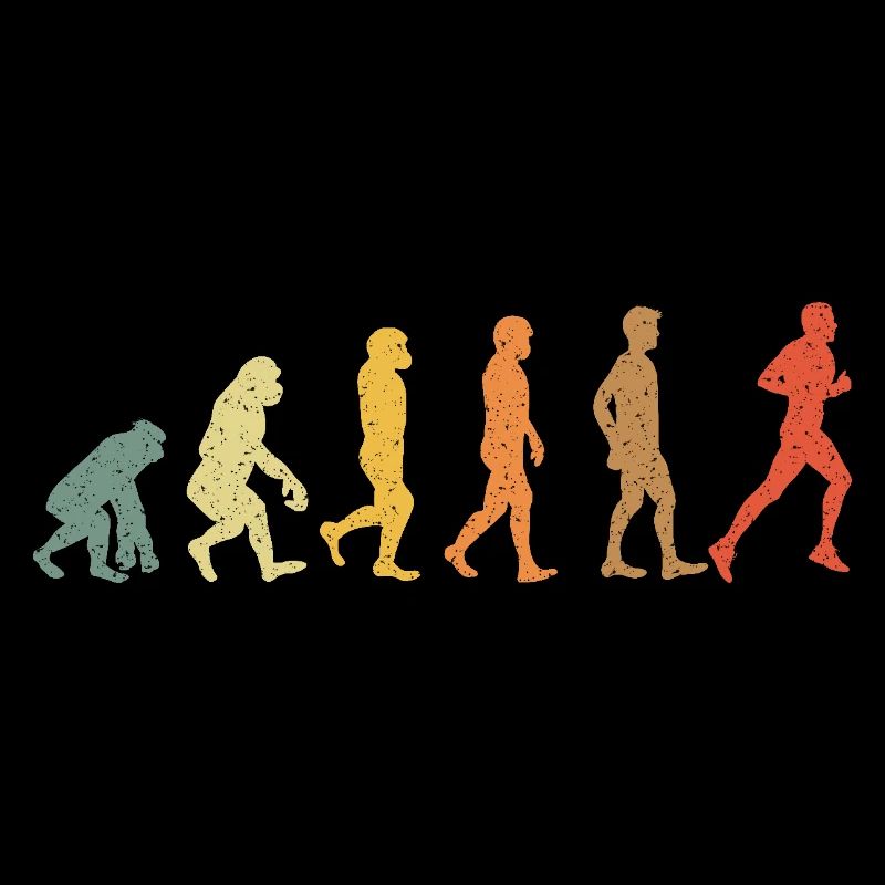 Evolution zum Läufer – Retro Jogging Design