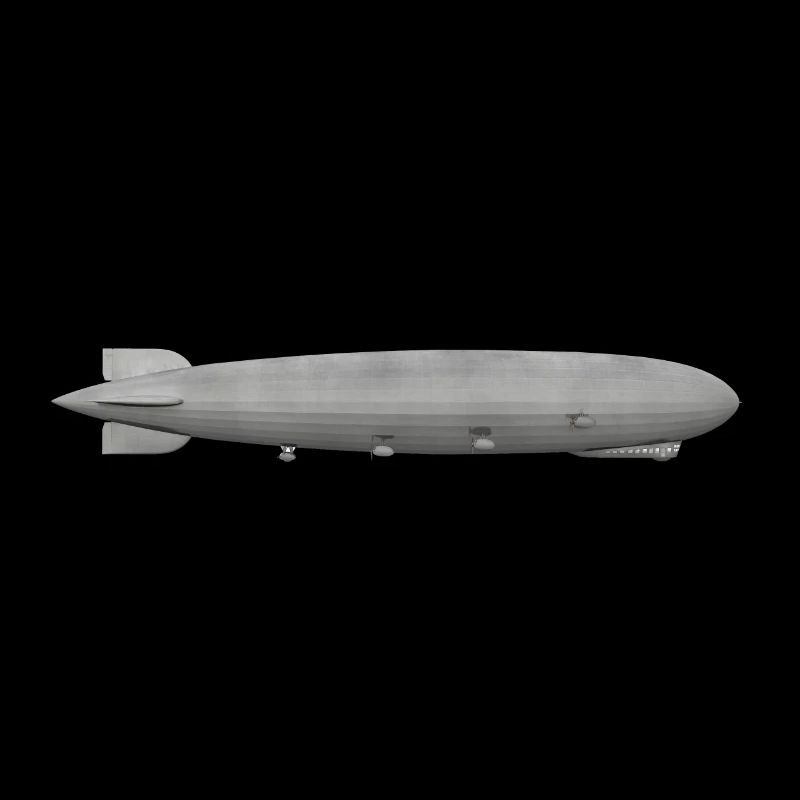 Zeppelin, airship, aviation, side view