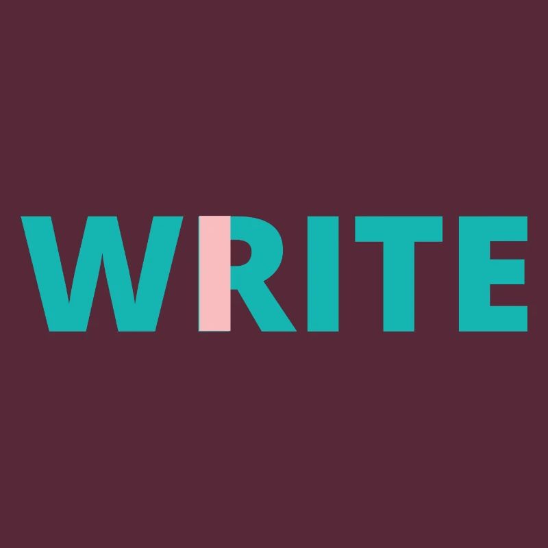 I in Write Single Word Design Self Reflective