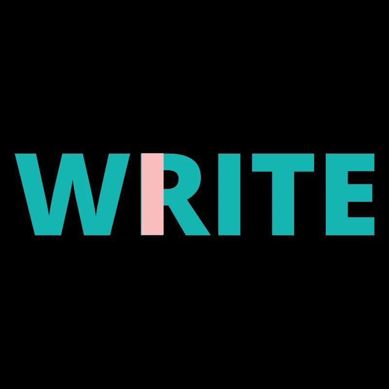 I in Write Single Word Design Self Reflective