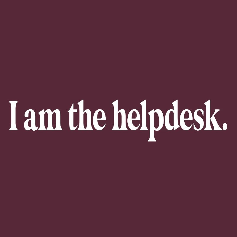 Lustiger Tech-Computer-Programmierer Ich bin der Helpdesk