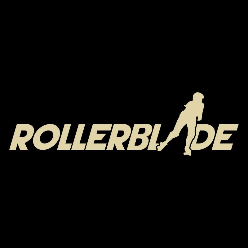 Rollerblade schrift silhouette hell