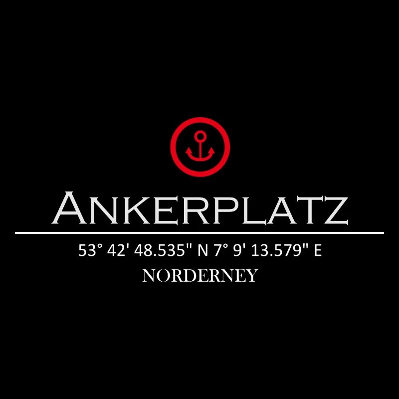 Ankerplatz Norderney roter Anker