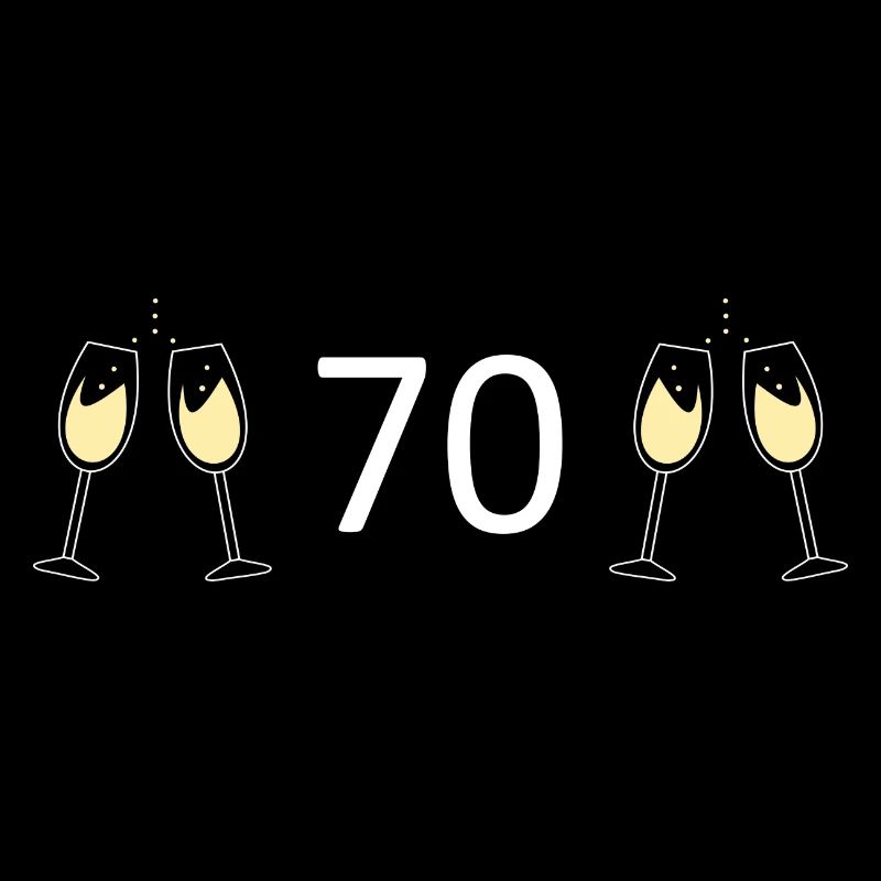 70e anniversaire 70 ans 70 Numéro 70 Blanc