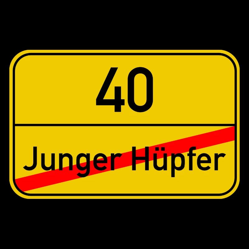 Ortsschild junger Hüpfer - 40