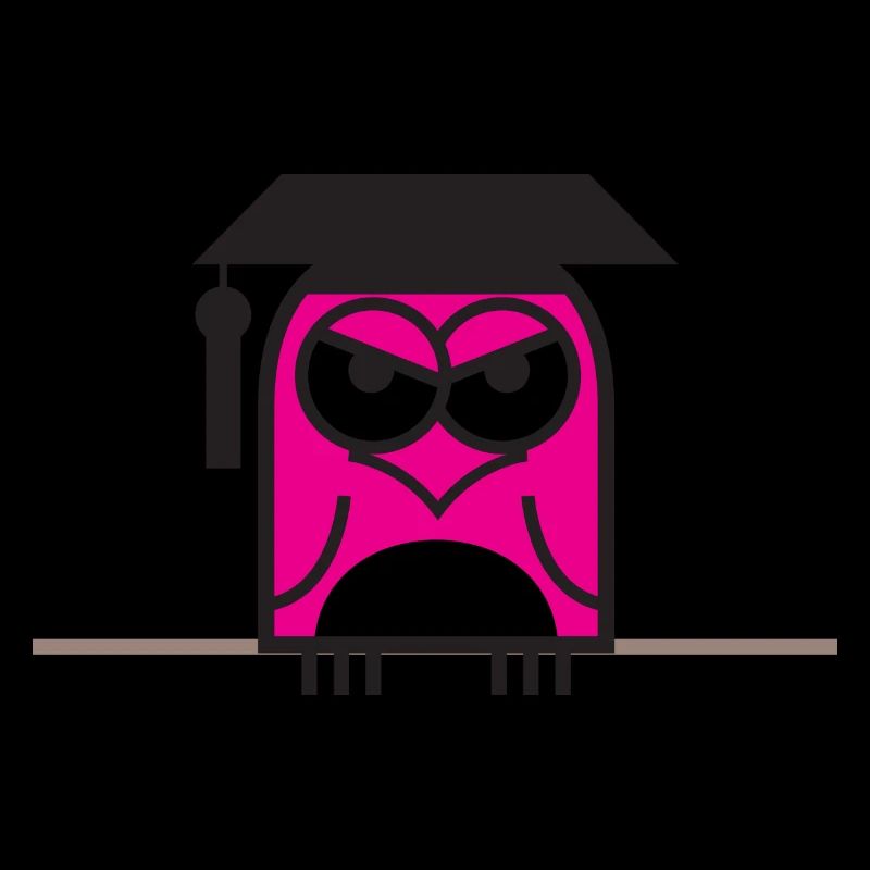 Eine Eule, die auf einer Linie sitzt.